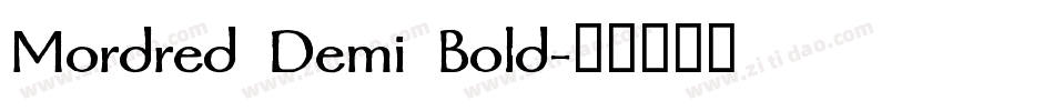 Mordred Demi Bold字体转换